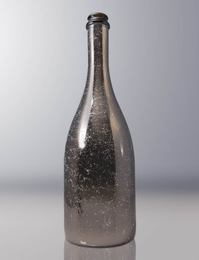 Metallizzazione-bottiglia-vetro-metallizzata-effetto-marmorizzato