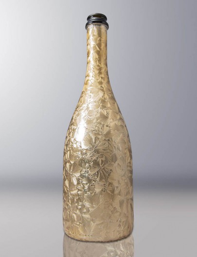 Metallizzazione-bottiglia-vetro-metallizzata-oro-effetto-ghiaccio-metallizing-bottle